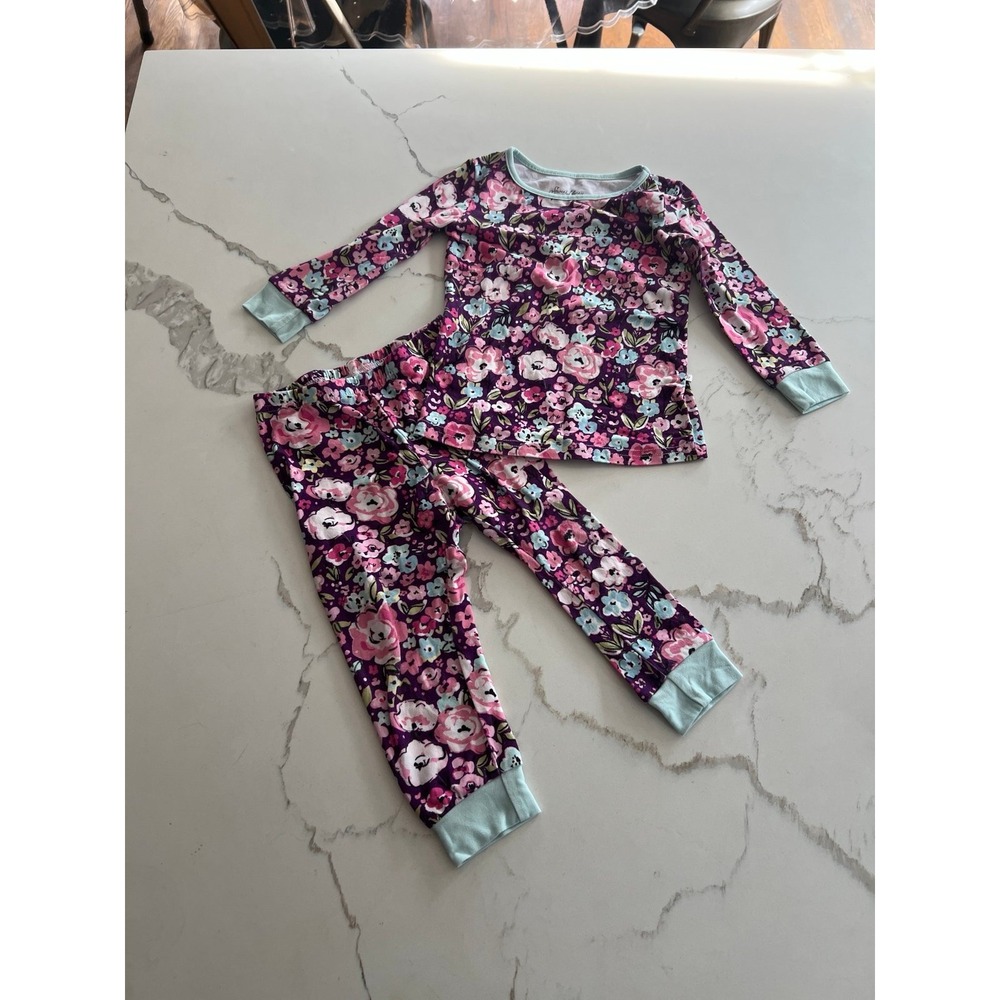 SweetHoney 2 piece pajamas set floral girls 2T
